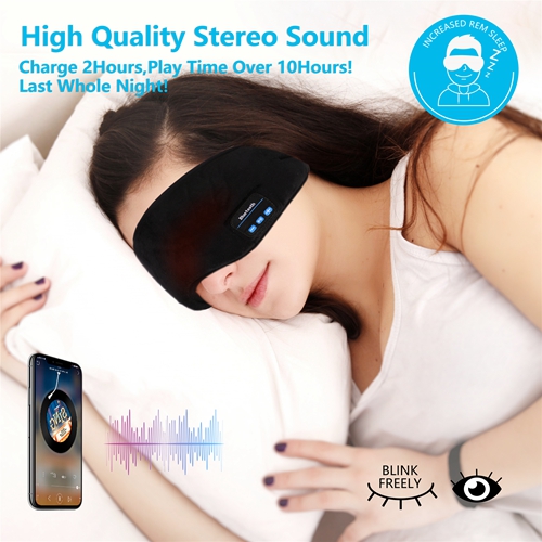 Bluetooth Sleeping Eye Mask Sleep Headphones, Joseche Wireless Bluetooth Headphones Music